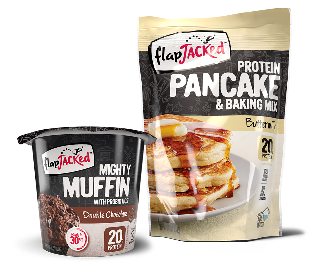 Mighty Muffin & Pancake Mix Packaging Renders