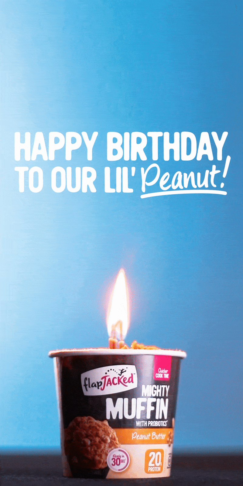 Happy Birthday Peanut Butter Mighty Muffin GIF