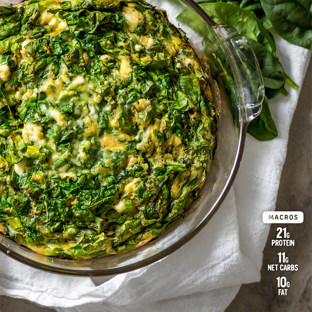 Meatless Feta Quiche with Macros