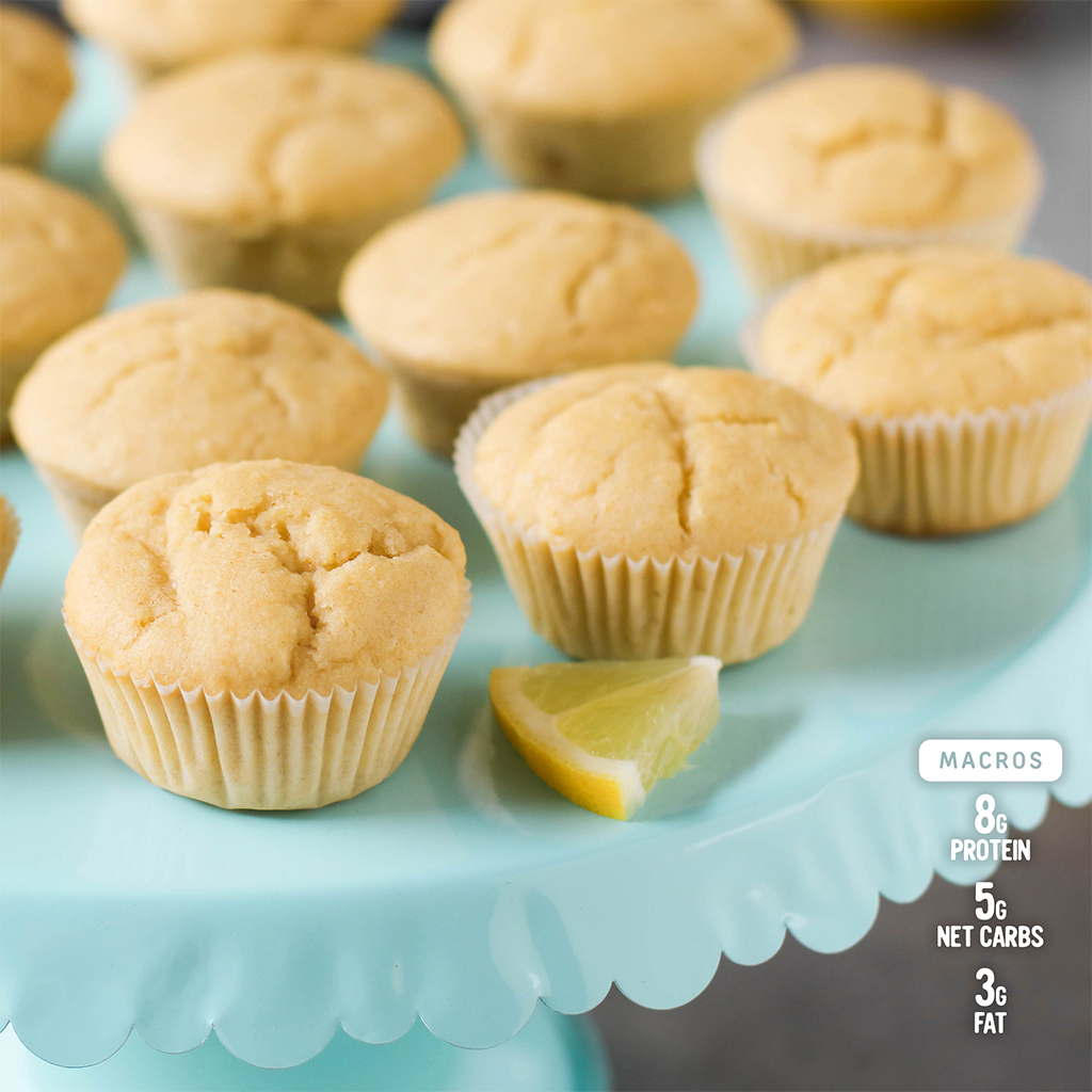 Mini Lemon Cupcakes with Macros